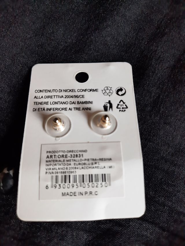 Orecchini Miracle Woman neri e oro