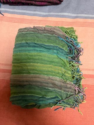Fular multicolor rayas verdes