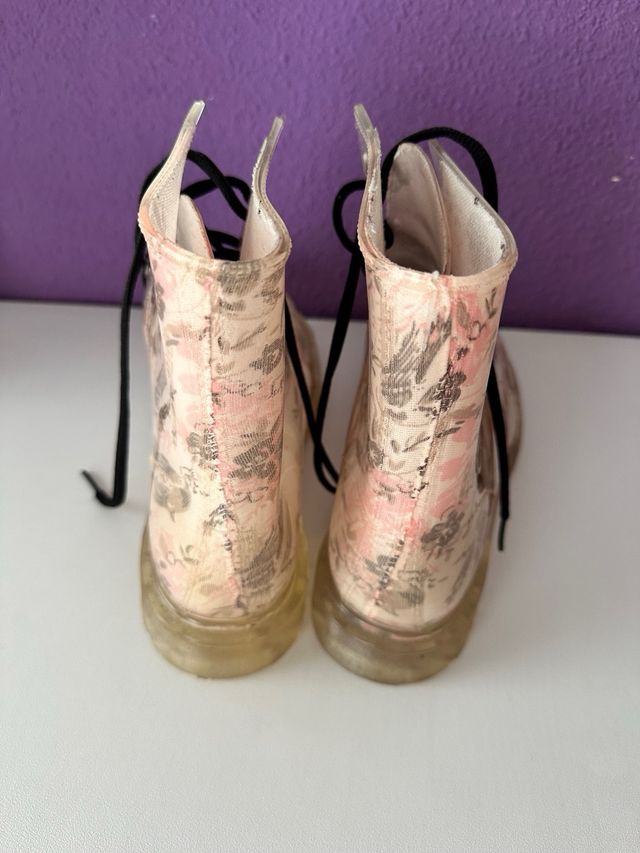 Botas lluvia Drip Drop beige/rosa talla 40