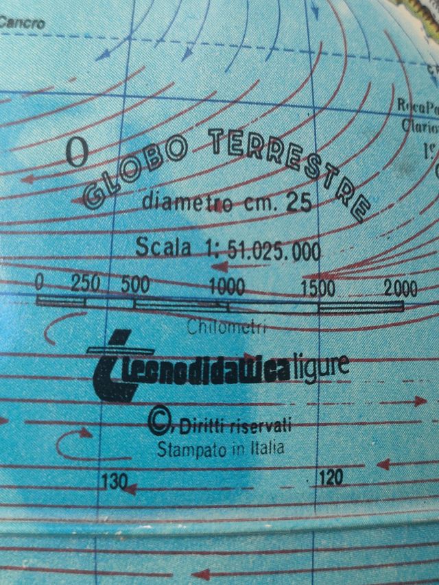 Mappamondo vintage anni '70/'80