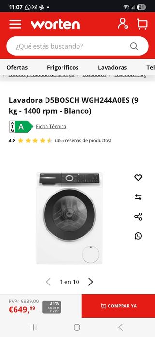 Lavadora Bosch WGH244A0ES