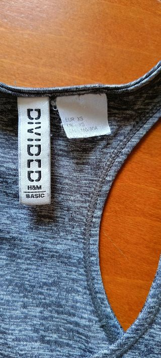 Top sportivo grigio melange H&M Taglia XS