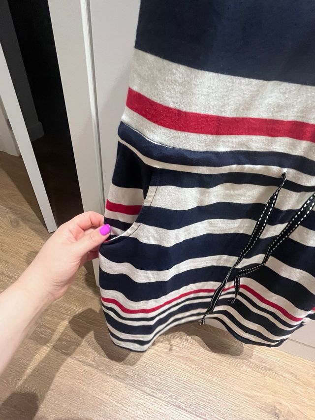 Vestido Sublime rayas azul-blanco