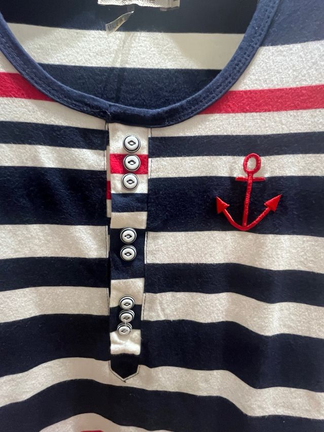 Vestido Sublime rayas azul-blanco