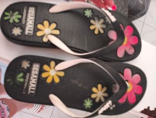 Infradito Sesamall 37 - nere e multicolori