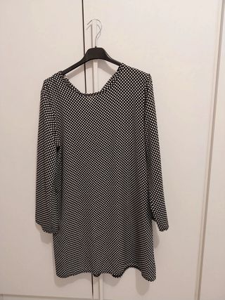 Mini abito bianco e nero