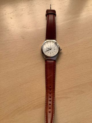 Reloj caballero marrón y plata