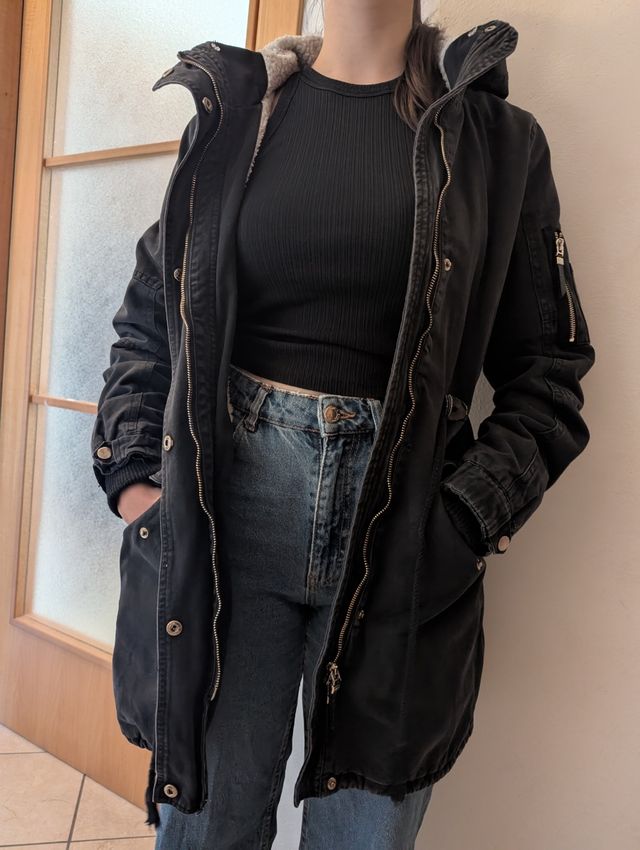 Parka nero tg M - Ottime condizioni