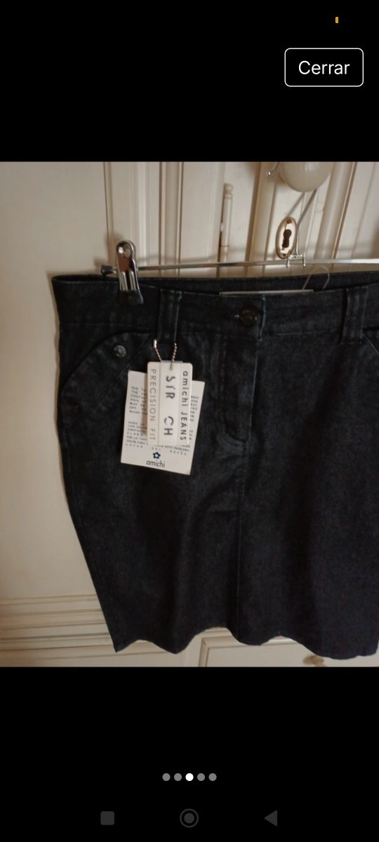 Falda vaquera azul oscuro. Nueva oferta 4e