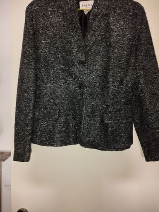 Chaqueta lana gris FAUNA mujer