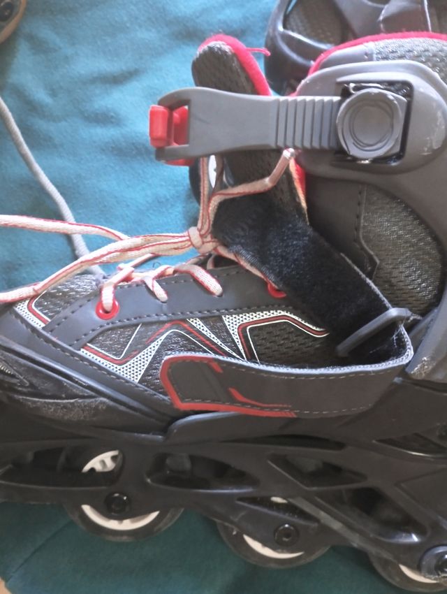 Patines en línea. Poco uso 35-38 Con mochila