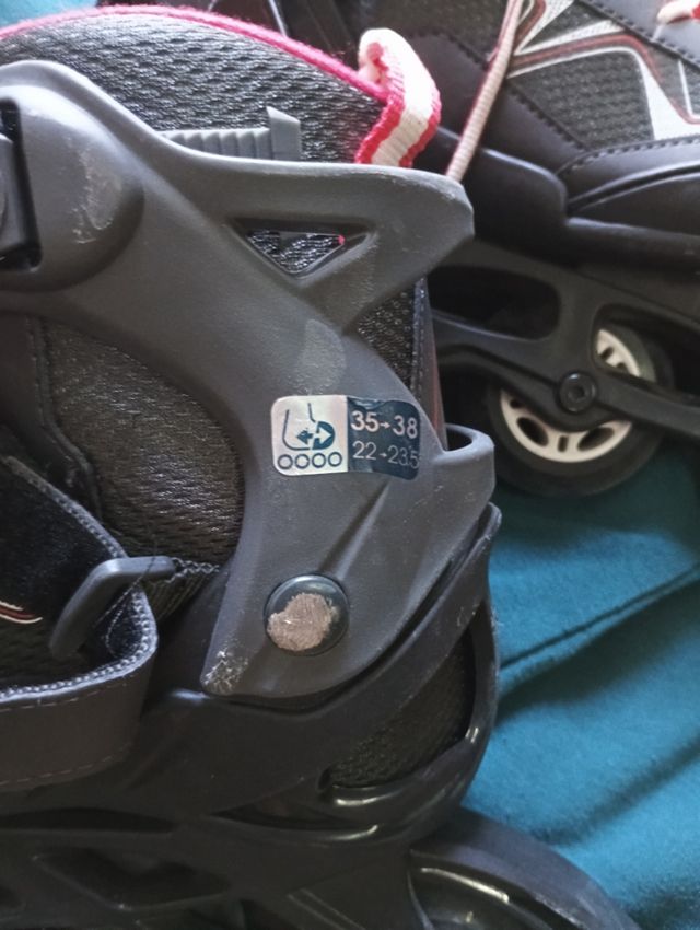 Patines en línea. Poco uso 35-38 Con mochila