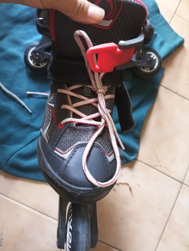 Patines en línea. Poco uso 35-38 Con mochila