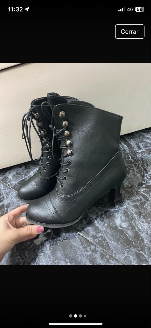 Botas negras tacón mujer