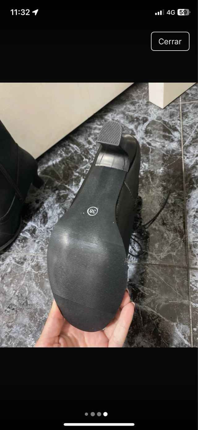 Botas negras tacón mujer