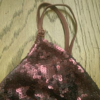 Canotta paillettes - Top Borgogna