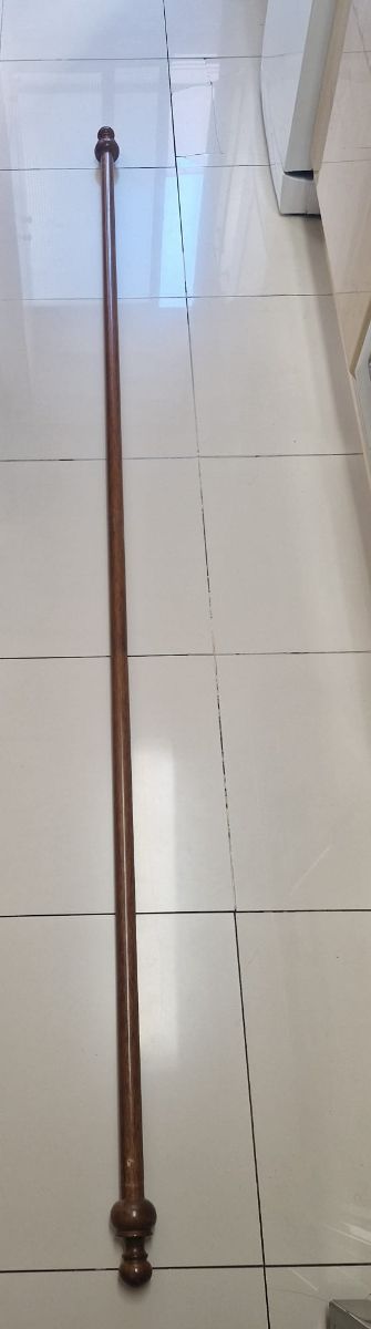 Barra Cortina Madera Maciza color Nogal