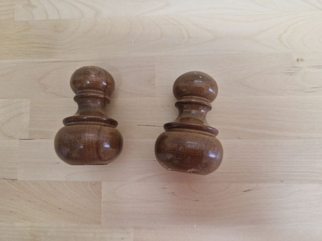 Barra Cortina Madera Maciza color Nogal