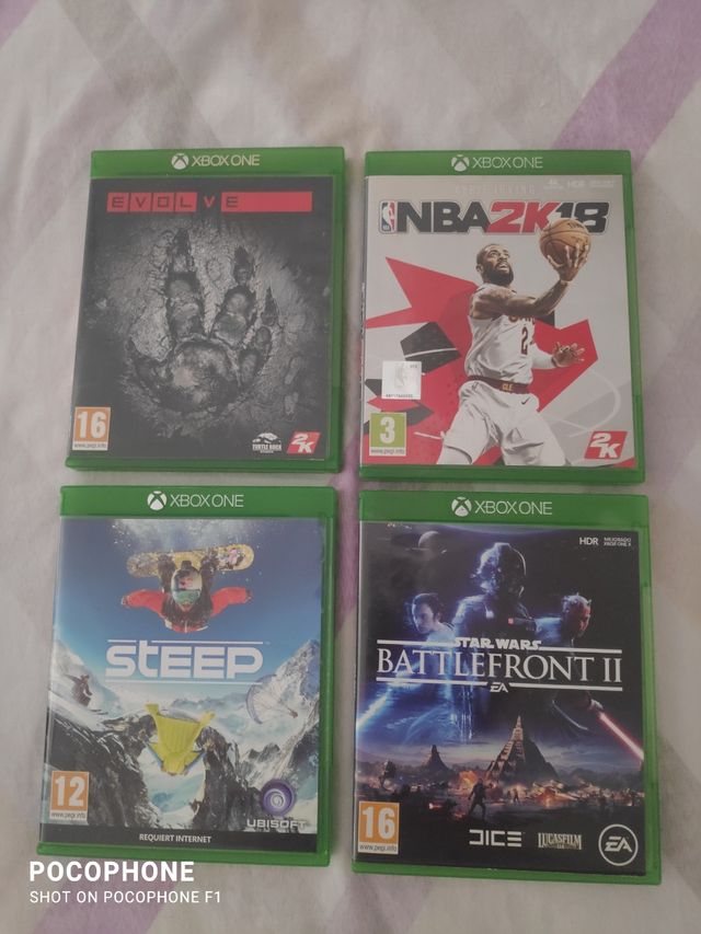 4 juegos Xbox One - Evolve, NBA2K18, Steep, Battle