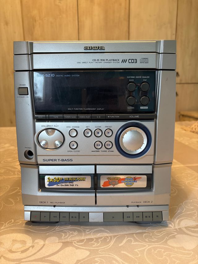 Minicadena Aiwa NSX-SZ10 plata