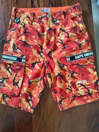 Shorts cargo AAPE by A Bathing Ape - Naranja