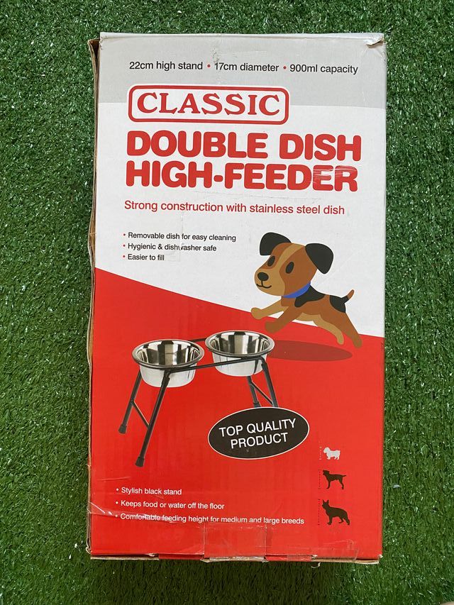 Mangiatoia doppia per cani - 22cm inox 900ml