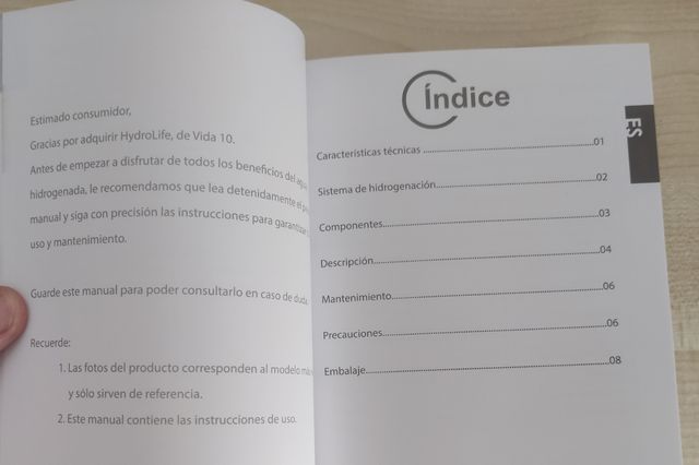 Jarra agua hidrogenada