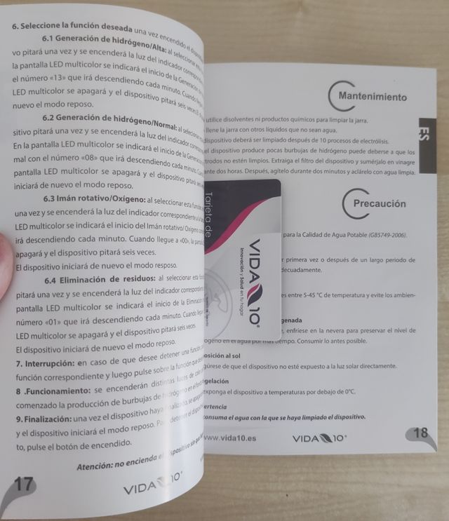 Jarra agua hidrogenada