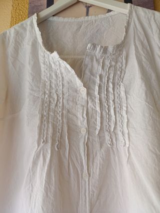 Blusa blanca algodón 