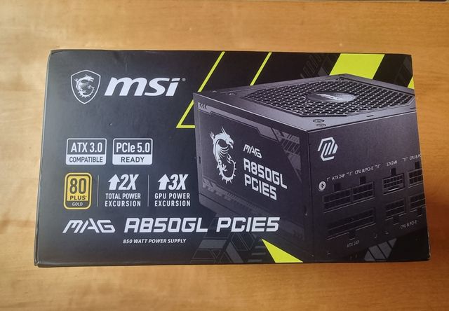 MSI MAG A850GL PCIE5 850W NEGRA