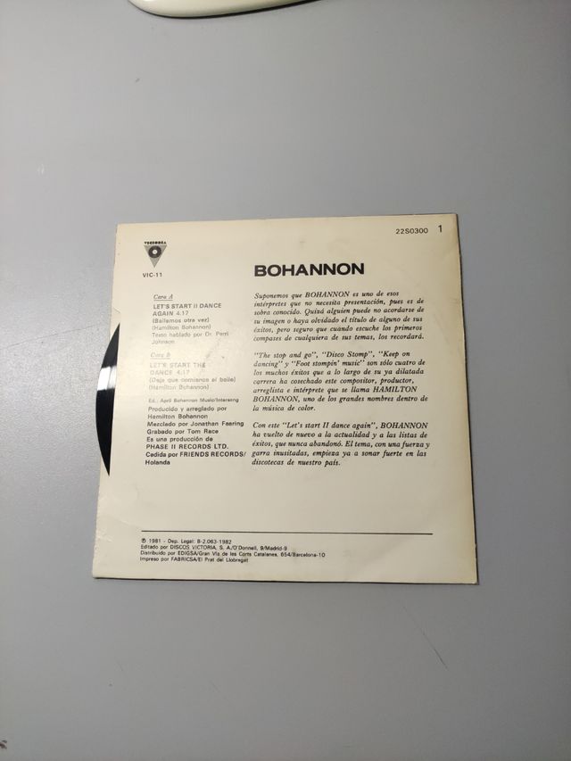 Vinilo Bohannon - Let's Start II Dance Again