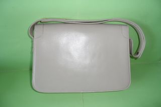 Borsa a mano beige stile Gucci anni 60 pelle crema