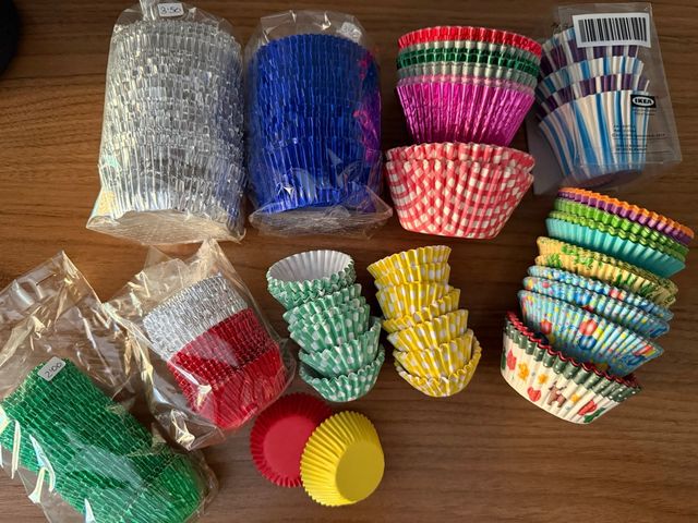 Moldes papel cupcakes: Colores variados