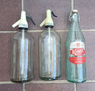 2 Sifones El Gallo + Botella gaseosa Konga.