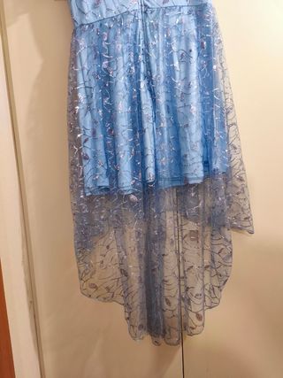 Vestido azul fiesta - lentejuelas
