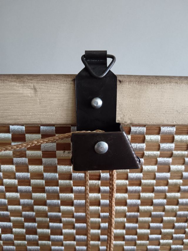 Estor/esterilla enrollable de bambú beige y marrón