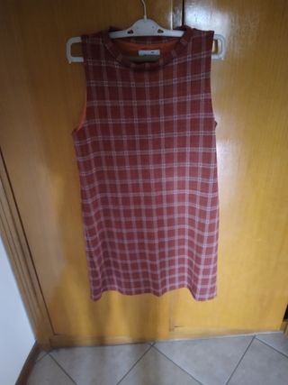 Vestito Niu a quadri - rosso grigio