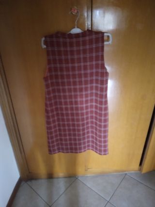 Vestito Niu a quadri - rosso grigio