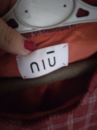 Vestito Niu a quadri - rosso grigio