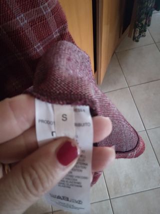 Vestito Niu a quadri - rosso grigio