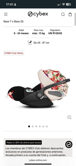 Cochecito Cybex: capazo, silla, ruedas. 