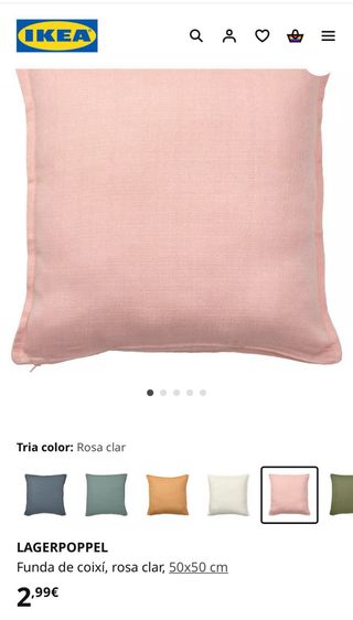 Fundas cojín IKEA rosa - 50x50cm