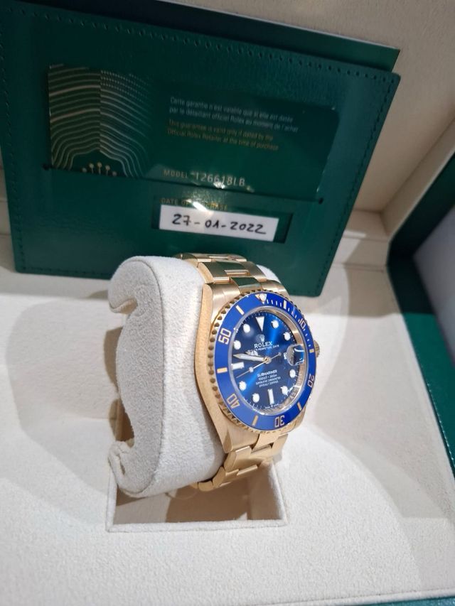 Rolex Submariner Oro 41mm Azul