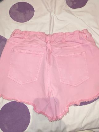 Shorts vaqueros rosa | tiro alto