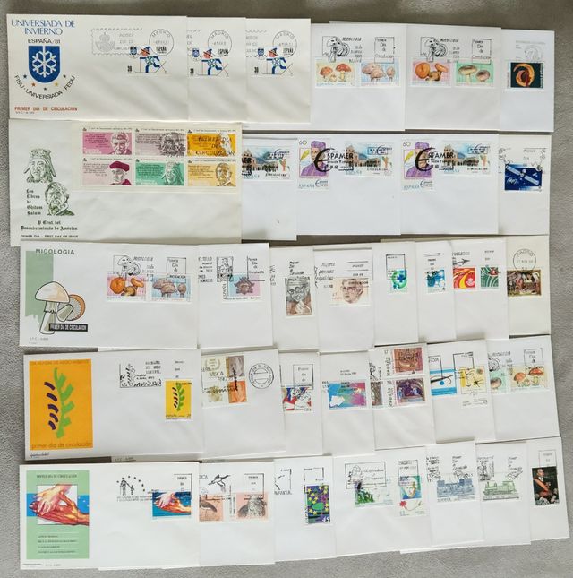 Lote de Sobres de Primer Día SPD España Correos