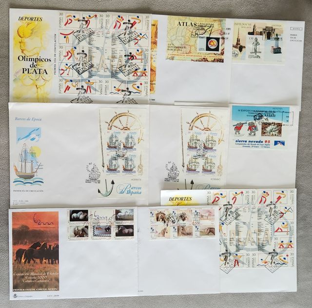 Lote de Sobres de Primer Día SPD España Correos