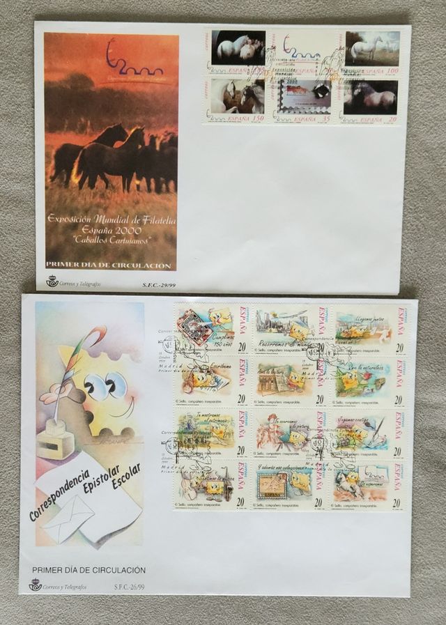 Lote de Sobres de Primer Día SPD España Correos