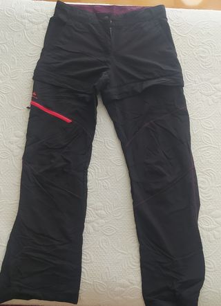 Pantalón trekking niña desmontable negro