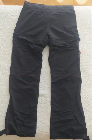 Pantalón trekking niña desmontable negro