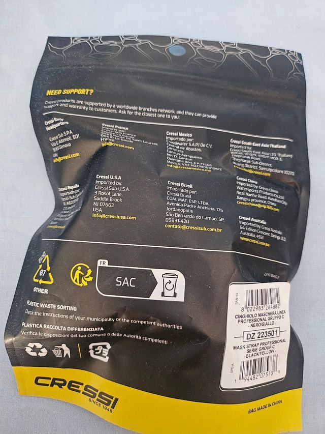 CRESSI 2 Correas recambio para máscara de buceo